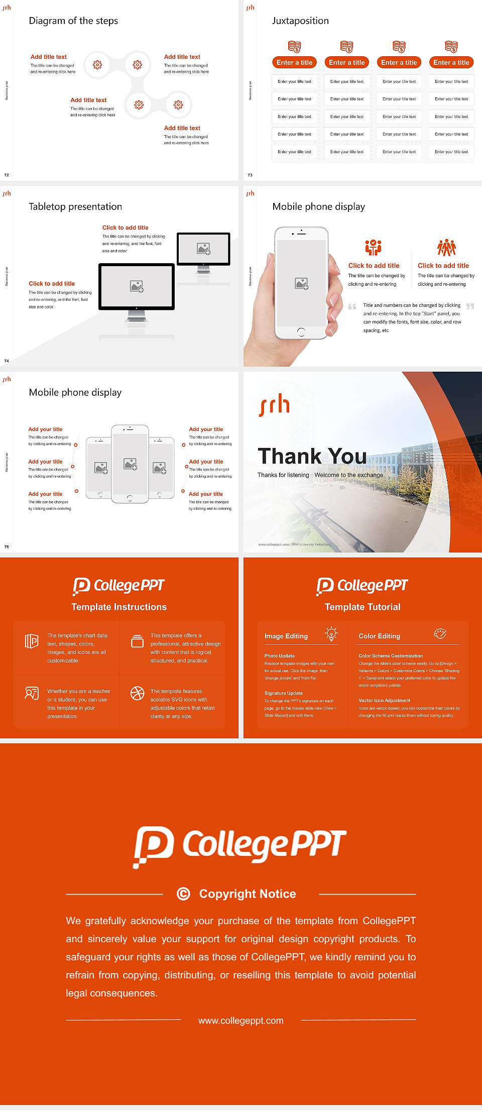 SRH University Heidelberg Competition/Entrepreneurship Contest PPT Template4:3 ratio PPT effect preview image9