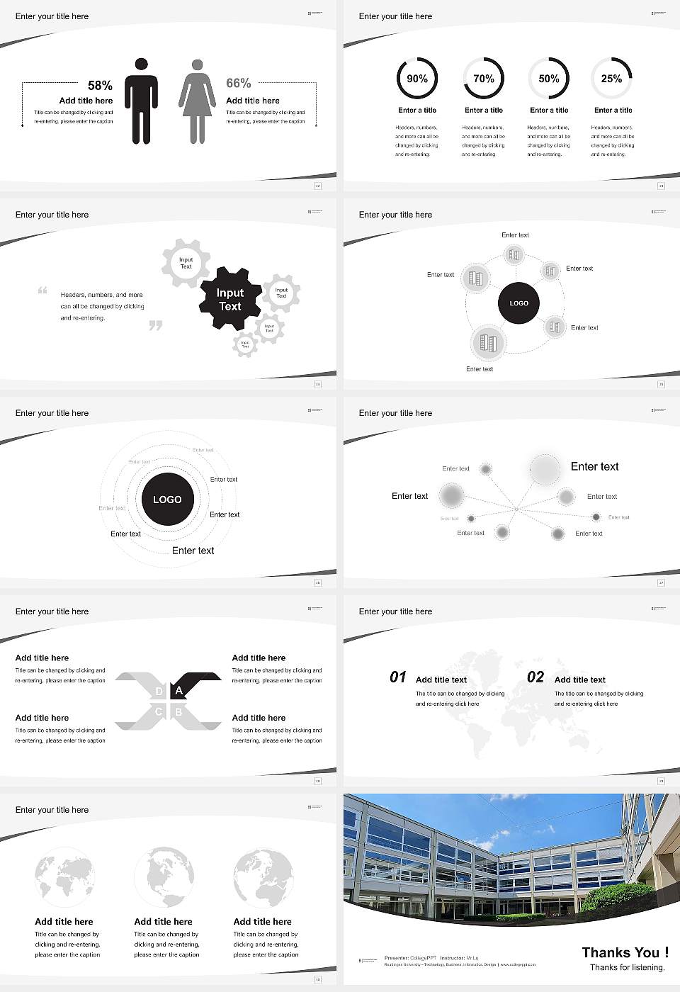 Reutlingen University – Technology, Business, Informatics, Design Course/Courseware Creation PPT Template16:9 ratio PPT effect preview image4