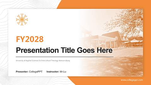 University of Applied Sciences for Intercultural Theology Hermannsburg Academic Presentation/Research Findings Report PPT Template