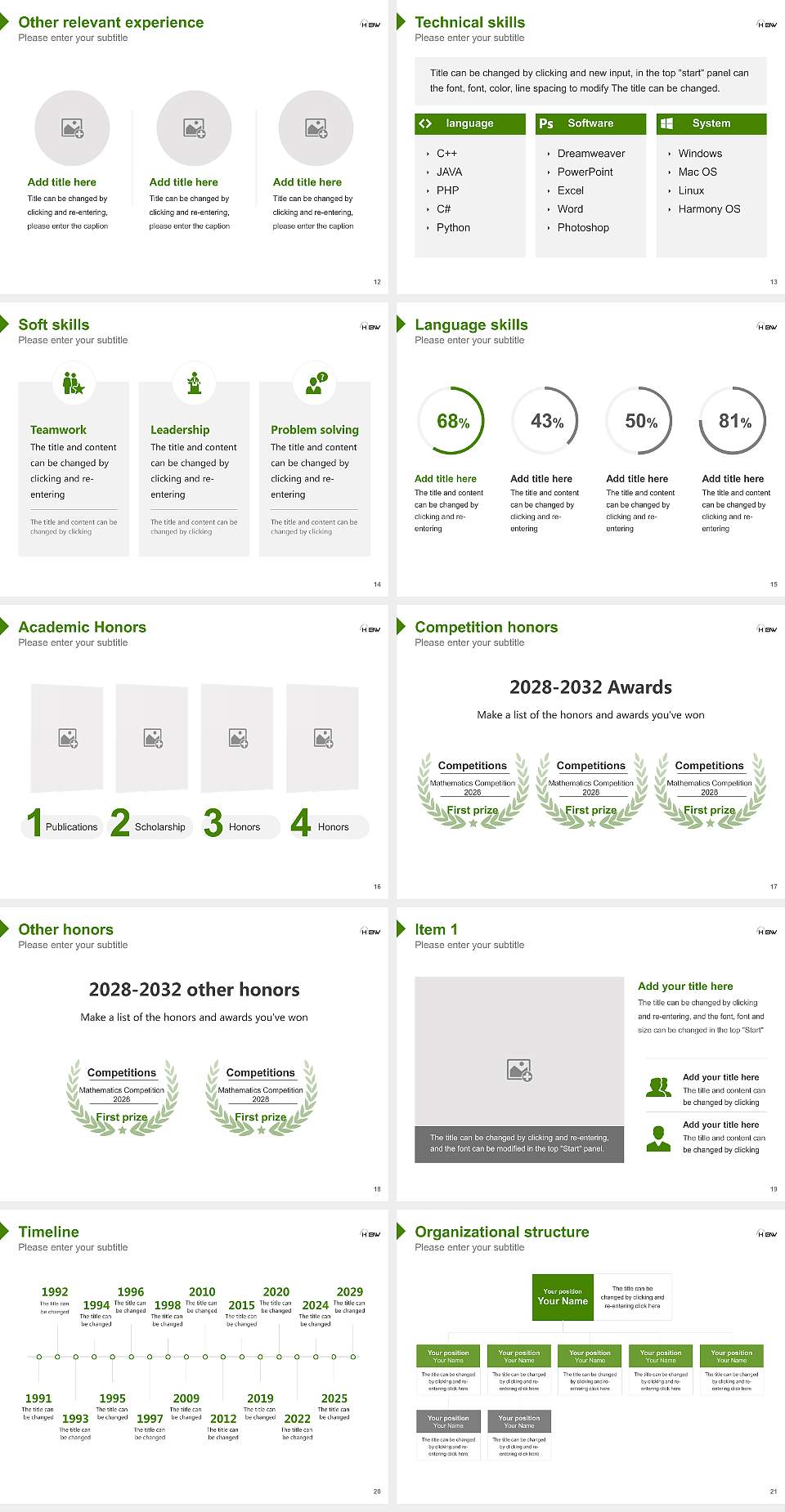 University of Applied Sciences for the Bavarian Economy Resume PPT Template4:3 ratio PPT effect preview image3