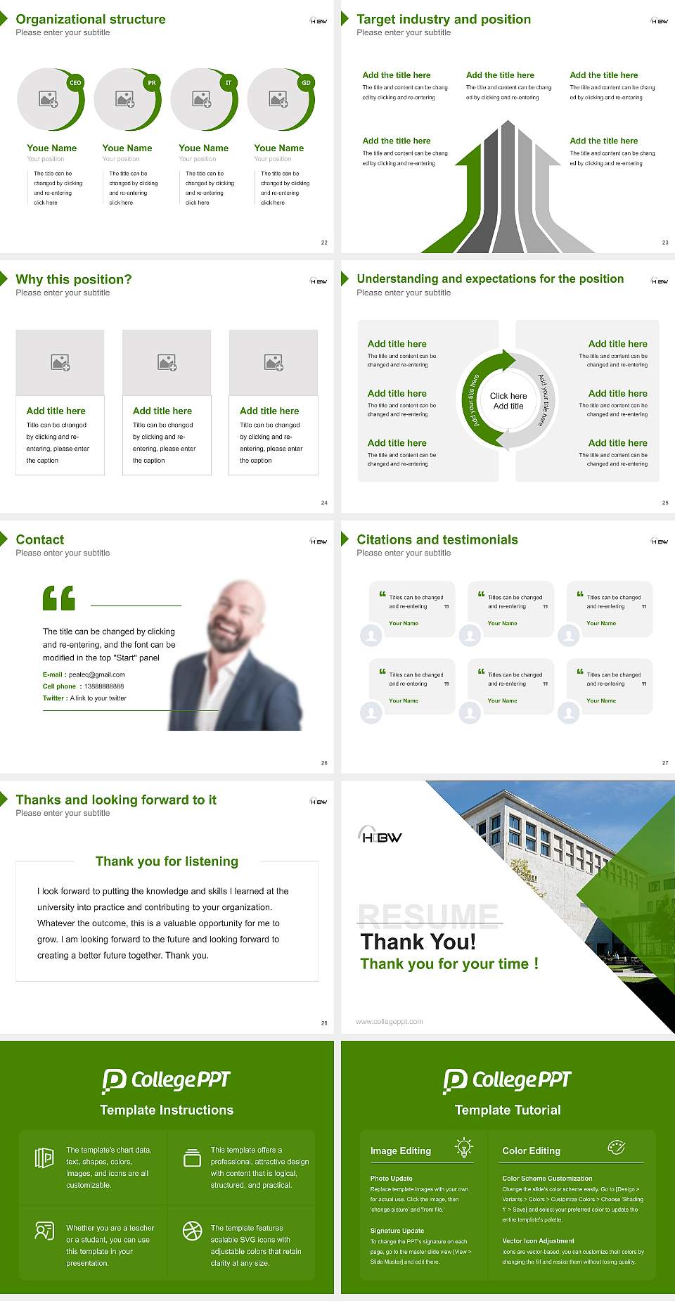 University of Applied Sciences for the Bavarian Economy Resume PPT Template4:3 ratio PPT effect preview image4