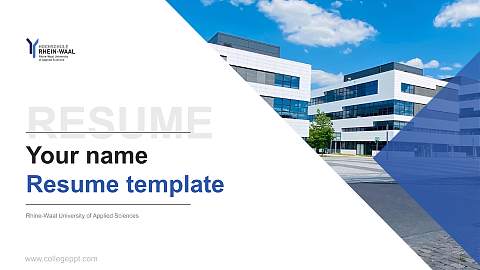 Rhine-Waal University of Applied Sciences Resume PPT Template