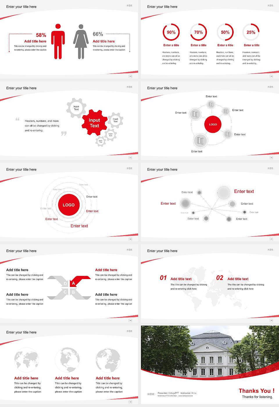 University of Fine Arts Saar Course/Courseware Creation PPT Template16:9 ratio PPT effect preview image4
