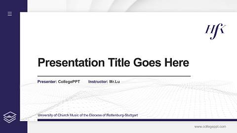 University of Church Music of the Diocese of Rottenburg-Stuttgart Thesis Proposal/Graduation Defense PPT Template