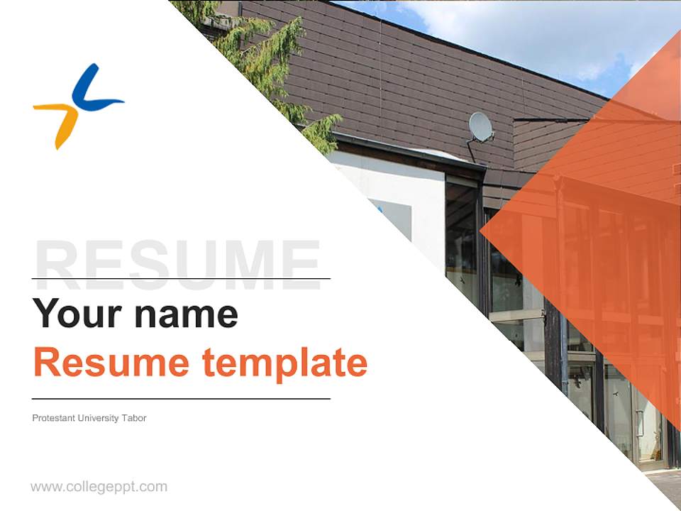 Protestant University Tabor Resume PPT Template4:3 ratio PPT effect preview image5