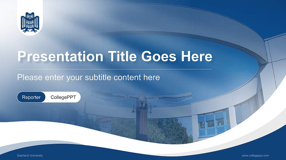 Saarland University Lecture Sharing and Networking Event PPT Template16:9 ratio PPT effect preview image