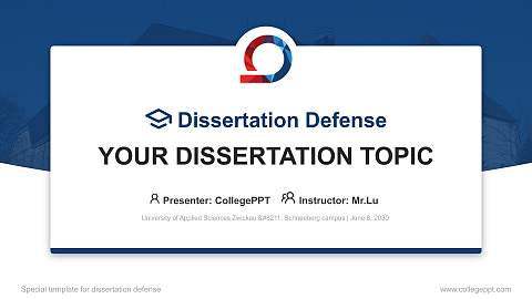 University of Applied Sciences Zwickau – Schneeberg campus Graduation Thesis Defense PPT Template