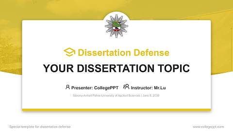 Saxony-Anhalt Police University of Applied Sciences Graduation Thesis Defense PPT Template