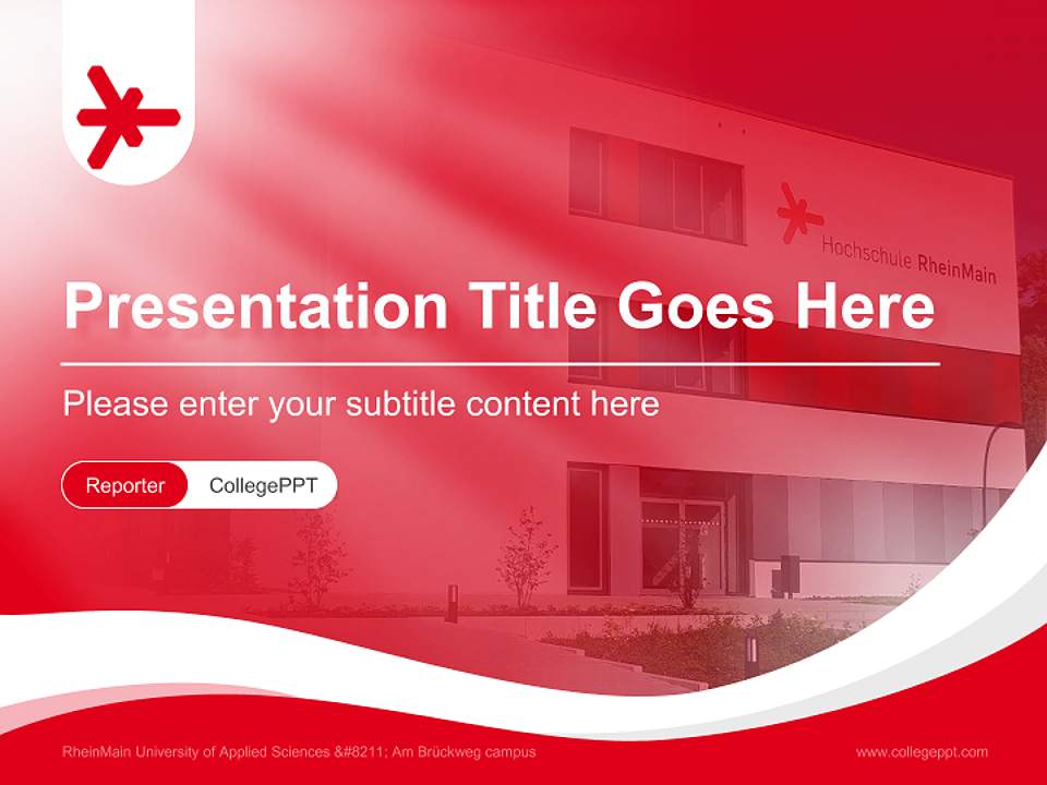 RheinMain University of Applied Sciences – Am Brückweg campus Lecture Sharing and Networking Event PPT Template4:3 ratio PPT effect preview image4