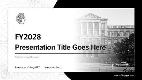 Technical University of Darmstadt Academic Presentation/Research Findings Report PPT Template