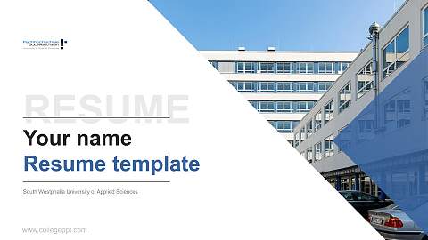 South Westphalia University of Applied Sciences Resume PPT Template