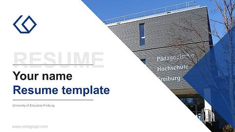 University of Education Freiburg Resume PPT Template