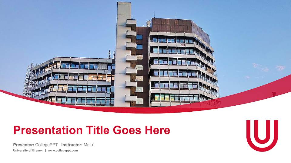 University of Bremen Course/Courseware Creation PPT Template16:9 ratio PPT effect preview image