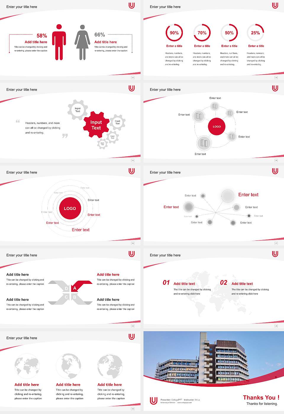 University of Bremen Course/Courseware Creation PPT Template16:9 ratio PPT effect preview image4
