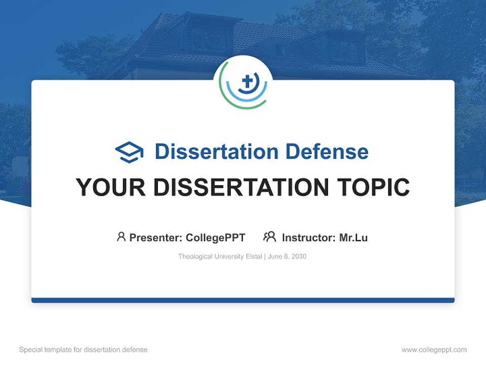 Theological University Elstal Graduation Thesis Defense PPT Template4:3 ratio PPT effect preview image7