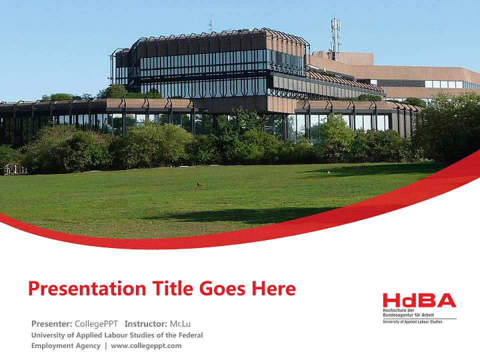 University of Applied Labour Studies of the Federal Employment Agency Course/Courseware Creation PPT Template4:3 ratio PPT effect preview image5