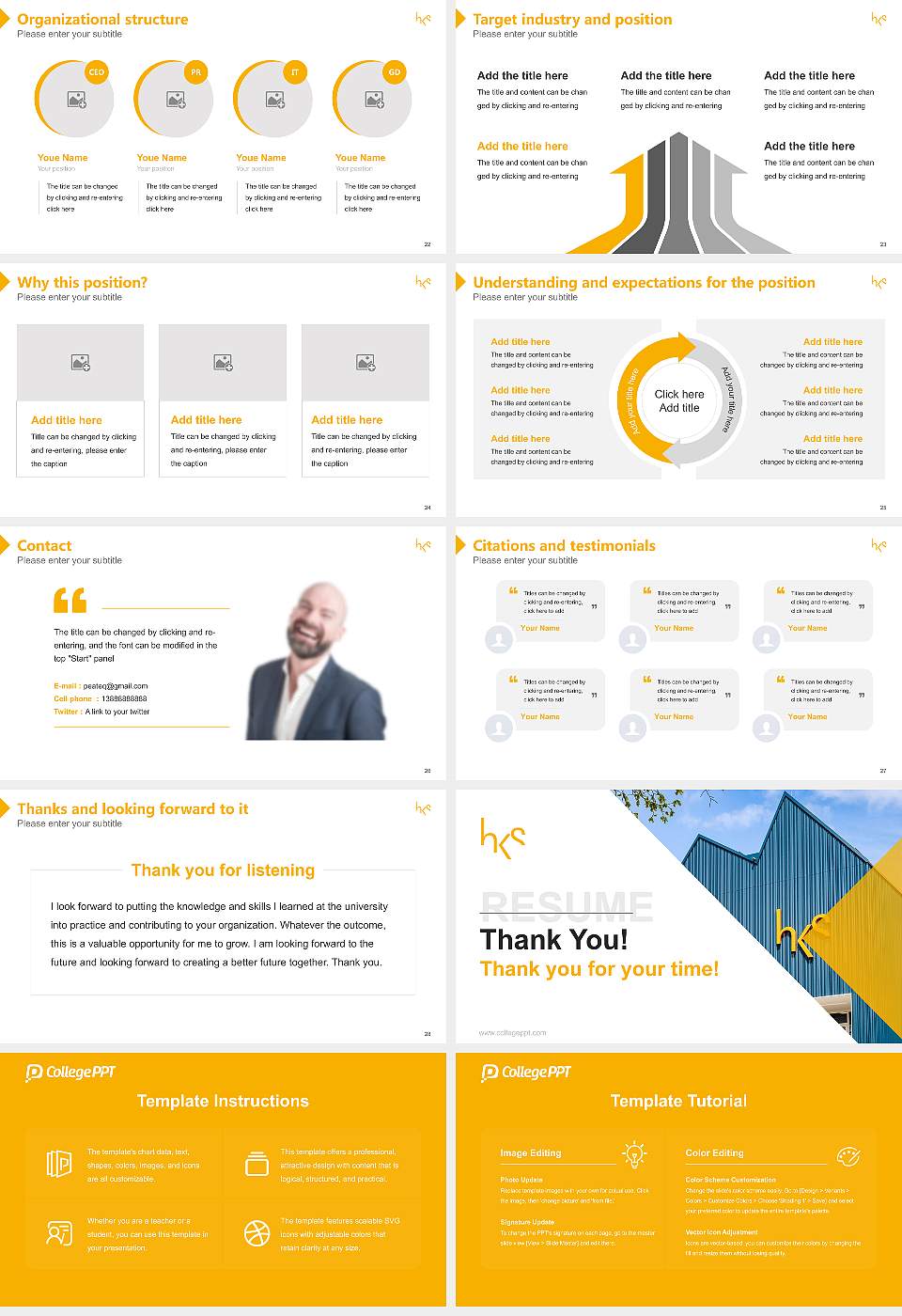 University of Arts in Social Contexts Ottersberg Resume PPT Template16:9 ratio PPT effect preview image4