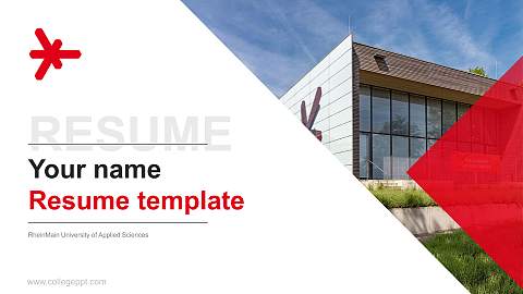 RheinMain University of Applied Sciences Resume PPT Template