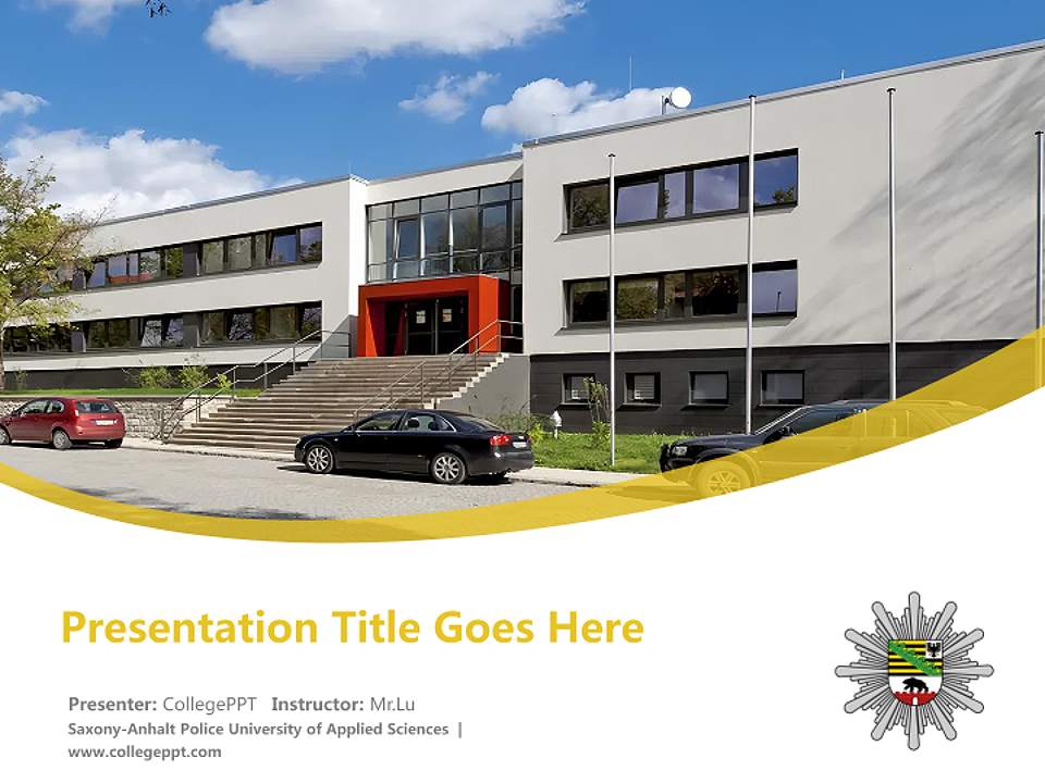 Saxony-Anhalt Police University of Applied Sciences Course/Courseware Creation PPT Template4:3 ratio PPT effect preview image5