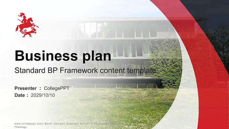 Sankt Georgen Graduate School of Philosophy and Theology Competition/Entrepreneurship Contest PPT Template16:9 ratio PPT effect preview image