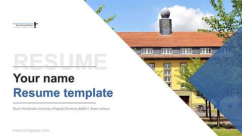South Westphalia University of Applied Sciences – Soest campus Resume PPT Template