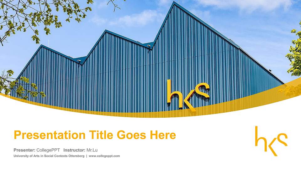University of Arts in Social Contexts Ottersberg Course/Courseware Creation PPT Template16:9 ratio PPT effect preview image