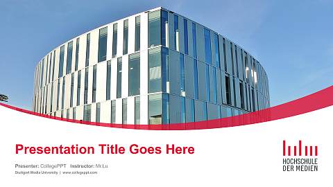 Stuttgart Media University Course/Courseware Creation PPT Template