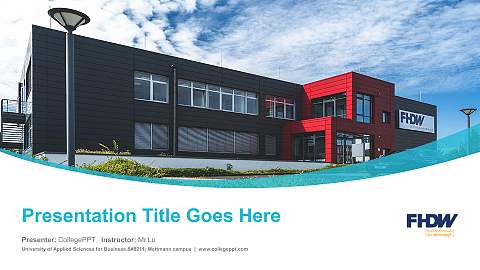 University of Applied Sciences for Business – Mettmann campus Course/Courseware Creation PPT Template