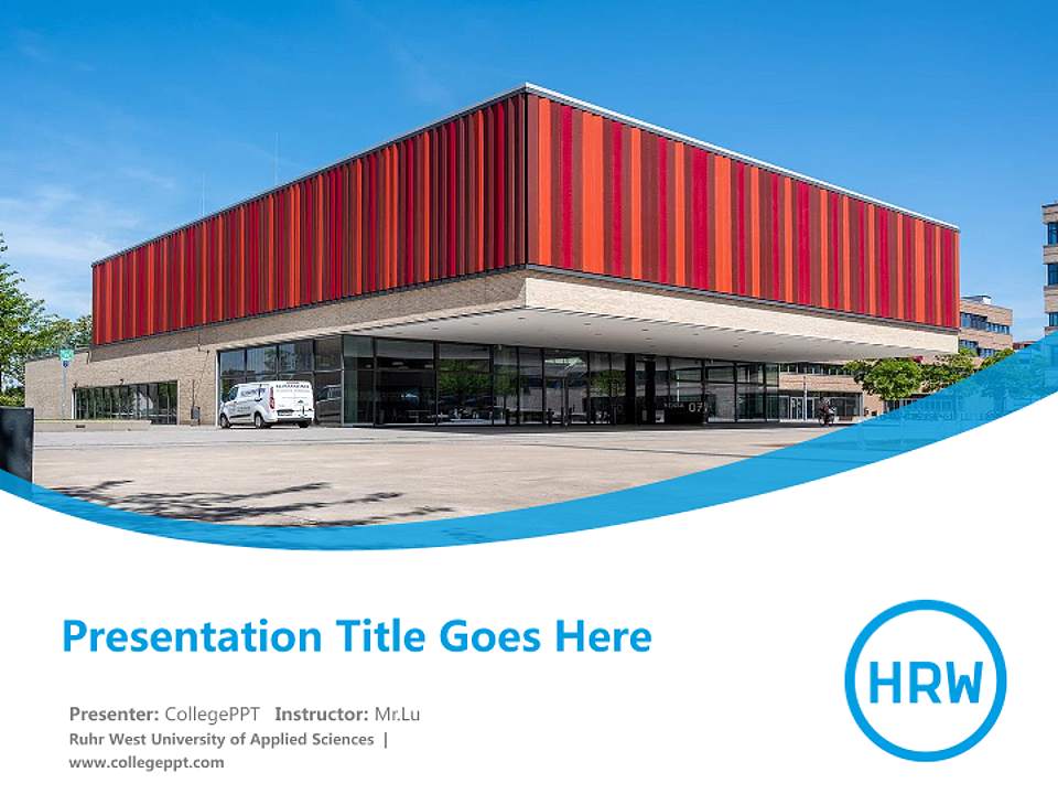 Ruhr West University of Applied Sciences Course/Courseware Creation PPT Template4:3 ratio PPT effect preview image5