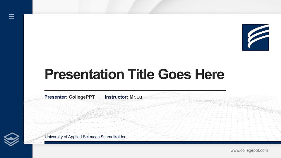 University of Applied Sciences Schmalkalden Thesis Proposal/Graduation Defense PPT Template16:9 ratio PPT effect preview image