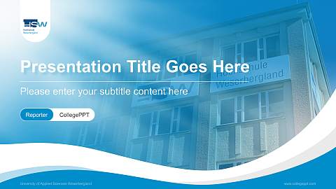 University of Applied Sciences Weserbergland Lecture Sharing and Networking Event PPT Template