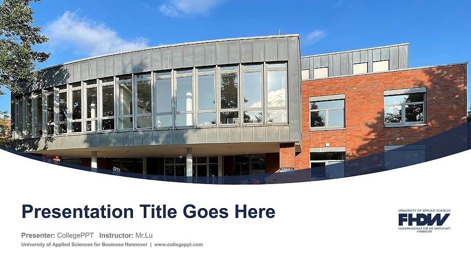 University of Applied Sciences for Business Hannover Course/Courseware Creation PPT Template16:9 ratio PPT effect preview image