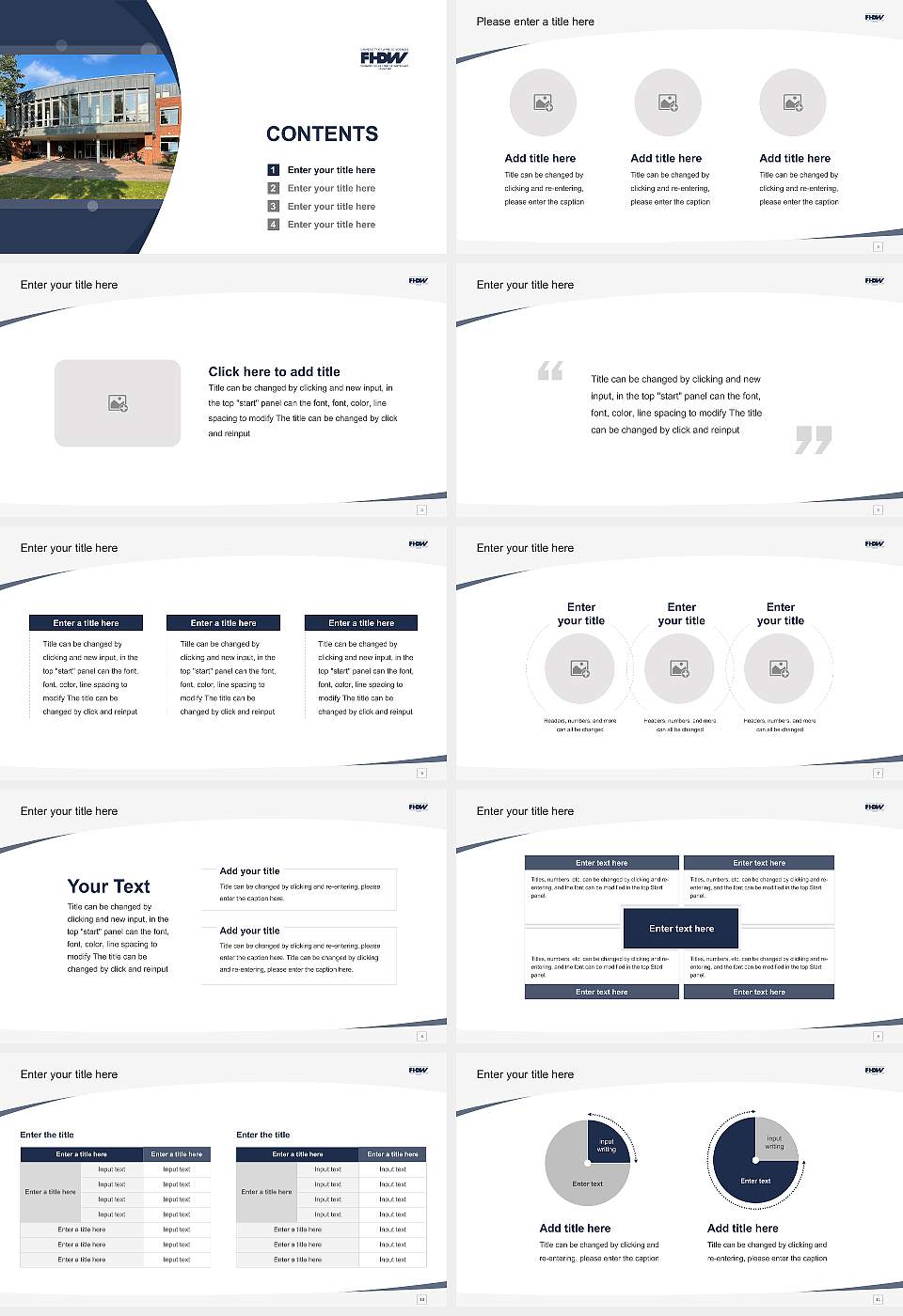 University of Applied Sciences for Business Hannover Course/Courseware Creation PPT Template16:9 ratio PPT effect preview image2
