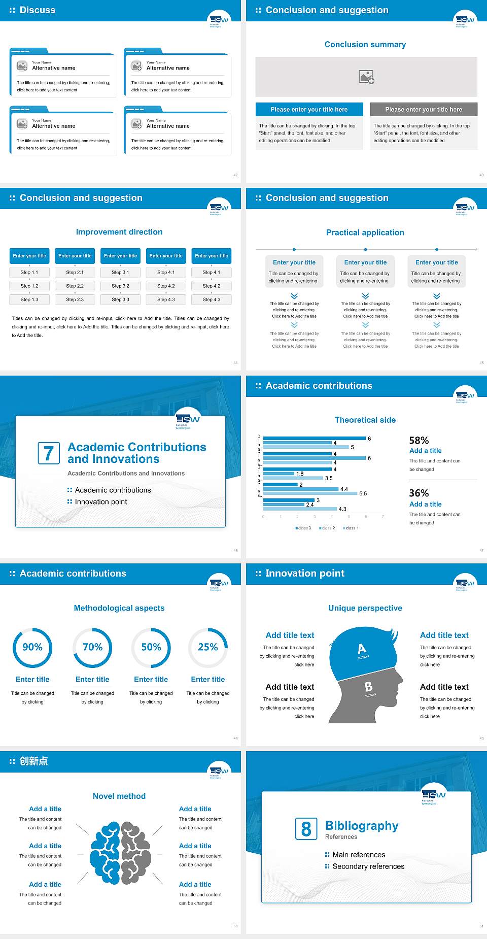 University of Applied Sciences Weserbergland Graduation Thesis Defense PPT Template4:3 ratio PPT effect preview image6