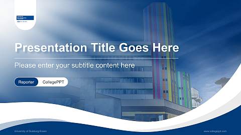 University of Duisburg-Essen Lecture Sharing and Networking Event PPT Template