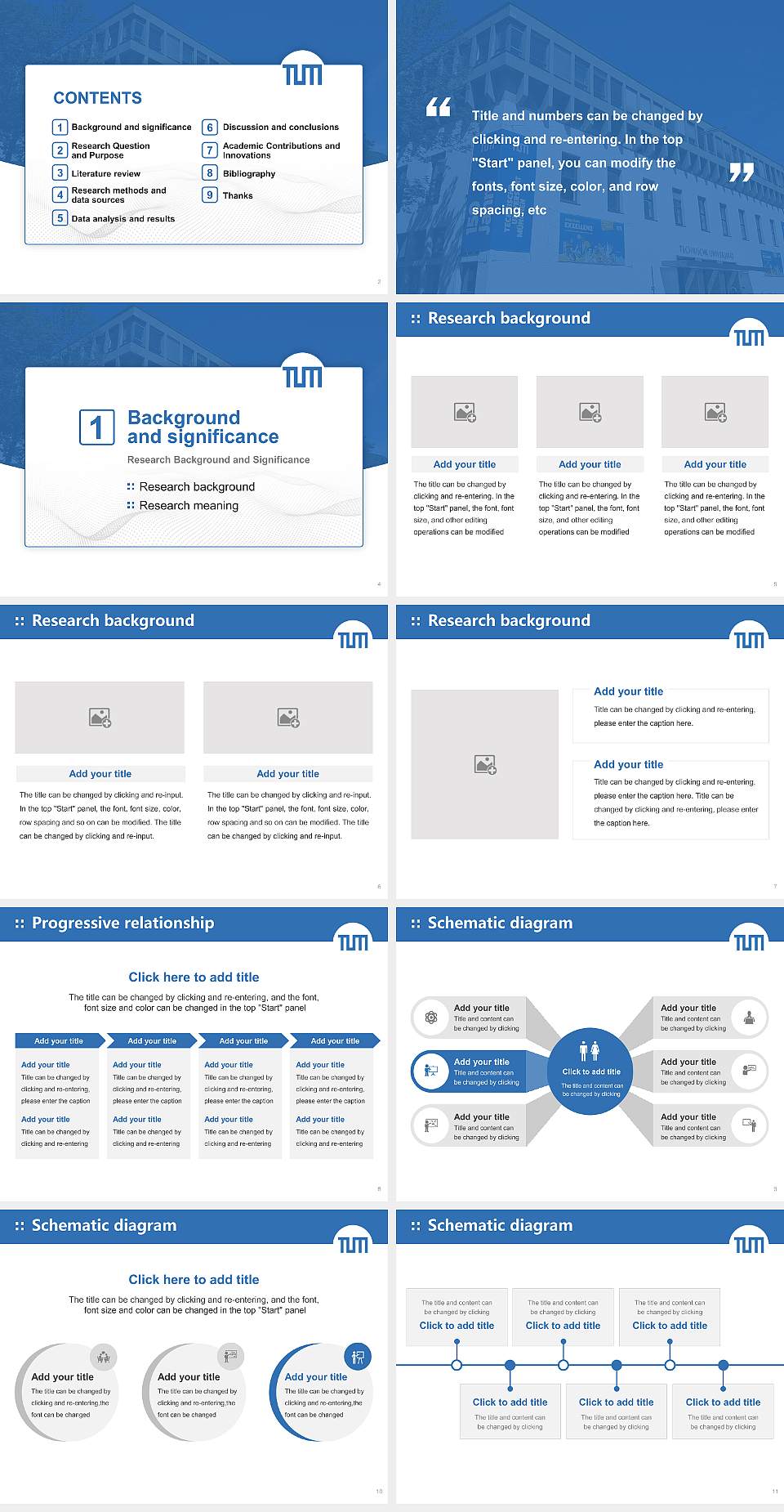 Technical University of Munich Graduation Thesis Defense PPT Template4:3 ratio PPT effect preview image2