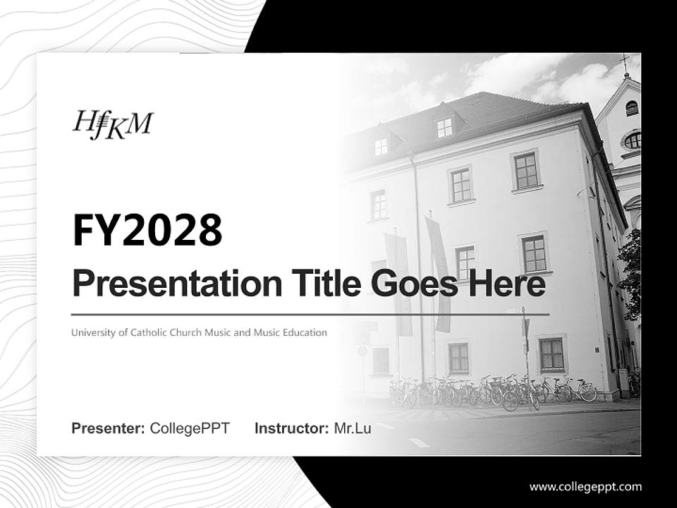 University of Catholic Church Music and Music Education Academic Presentation/Research Findings Report PPT Template4:3 ratio PPT effect preview image5