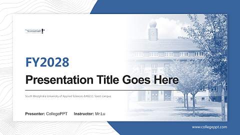 South Westphalia University of Applied Sciences – Soest campus Academic Presentation/Research Findings Report PPT Template