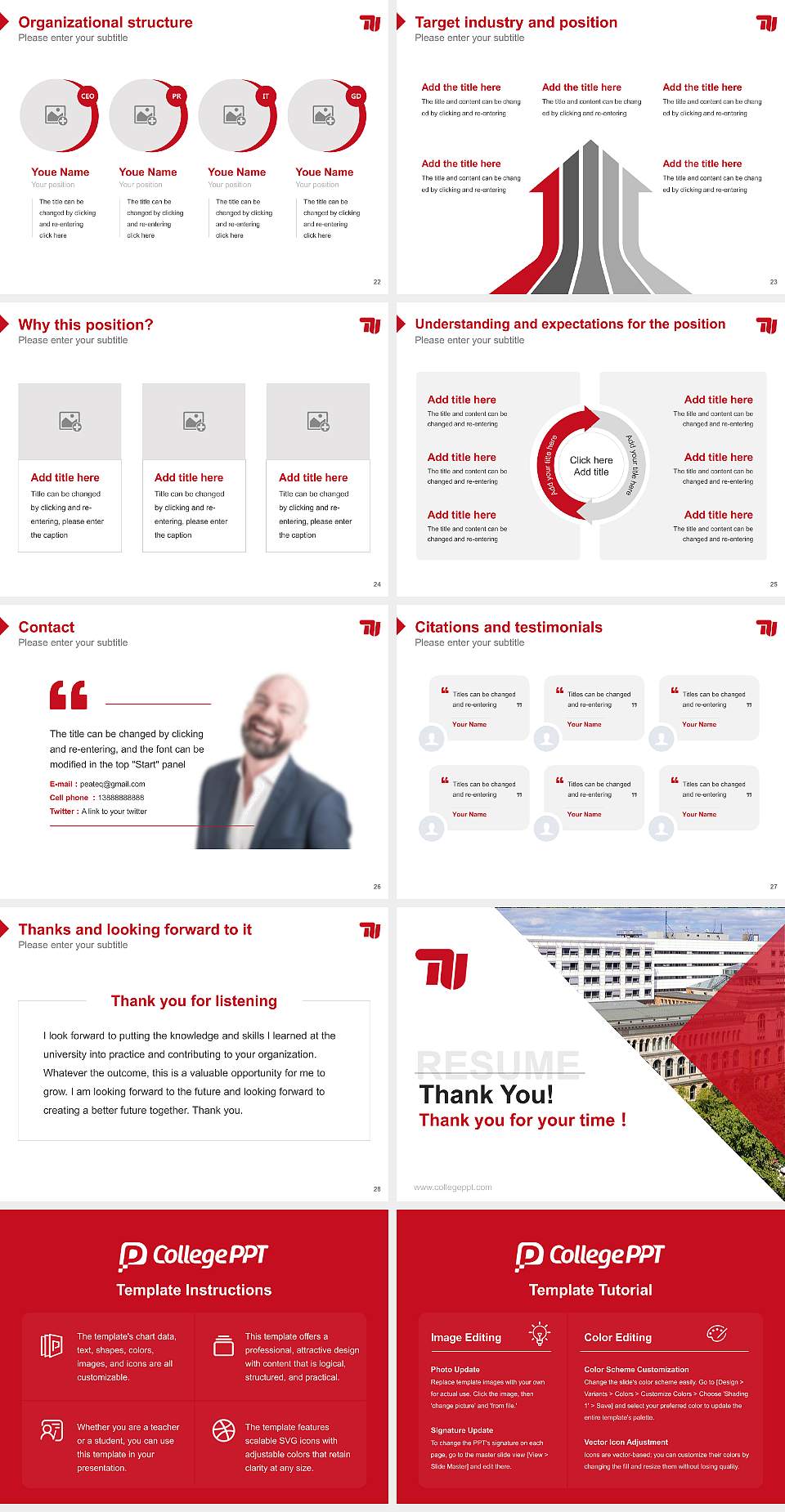 Technical University of Berlin Resume PPT Template4:3 ratio PPT effect preview image4