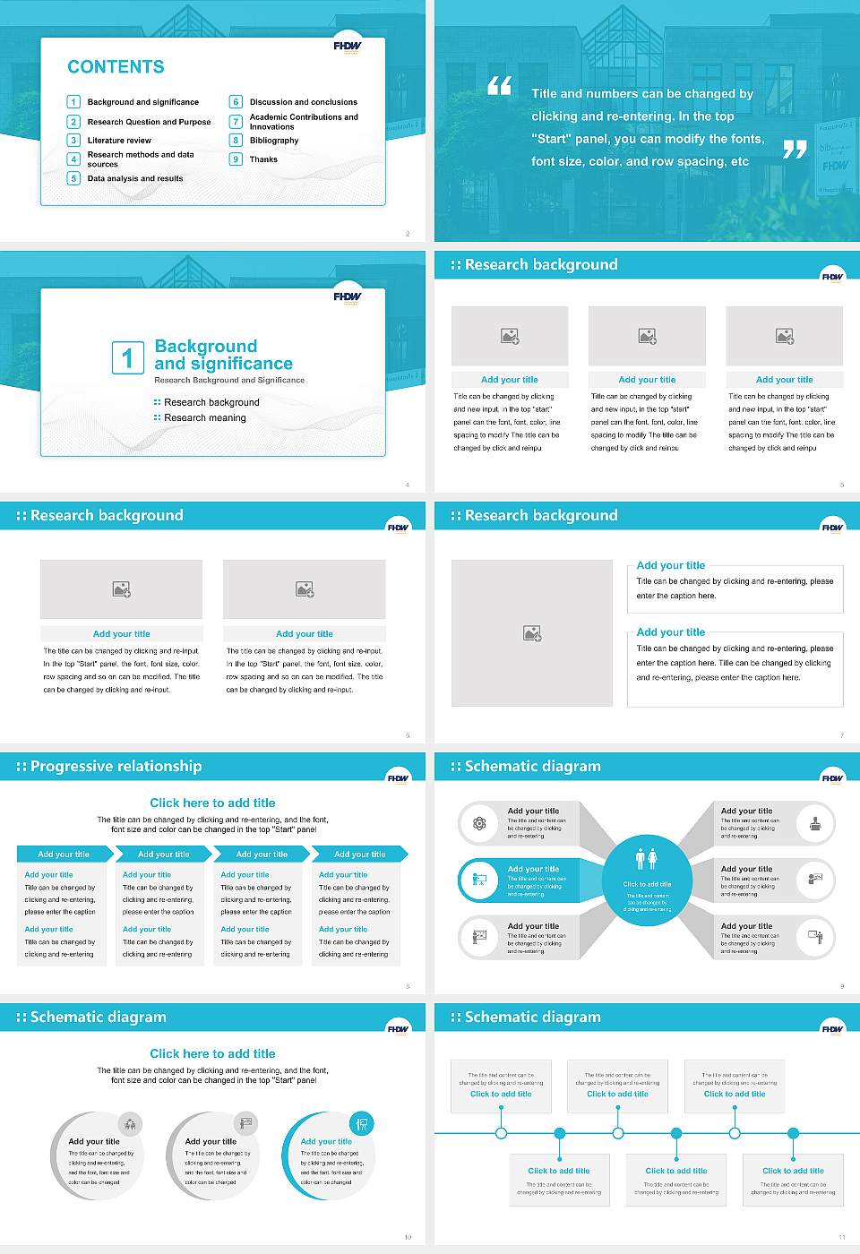 University of Applied Sciences for Business – Bergisch Gladbach campus Graduation Thesis Defense PPT Template16:9 ratio PPT effect preview image2