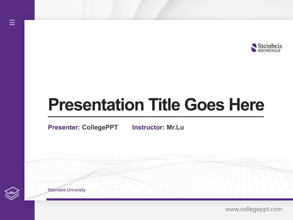 Steinbeis University Thesis Proposal/Graduation Defense PPT Template4:3 ratio PPT effect preview image5