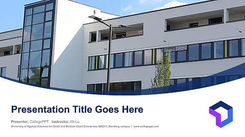 University of Applied Sciences for Small and Medium-Sized Enterprises – Bamberg campus Course/Courseware Creation PPT Template