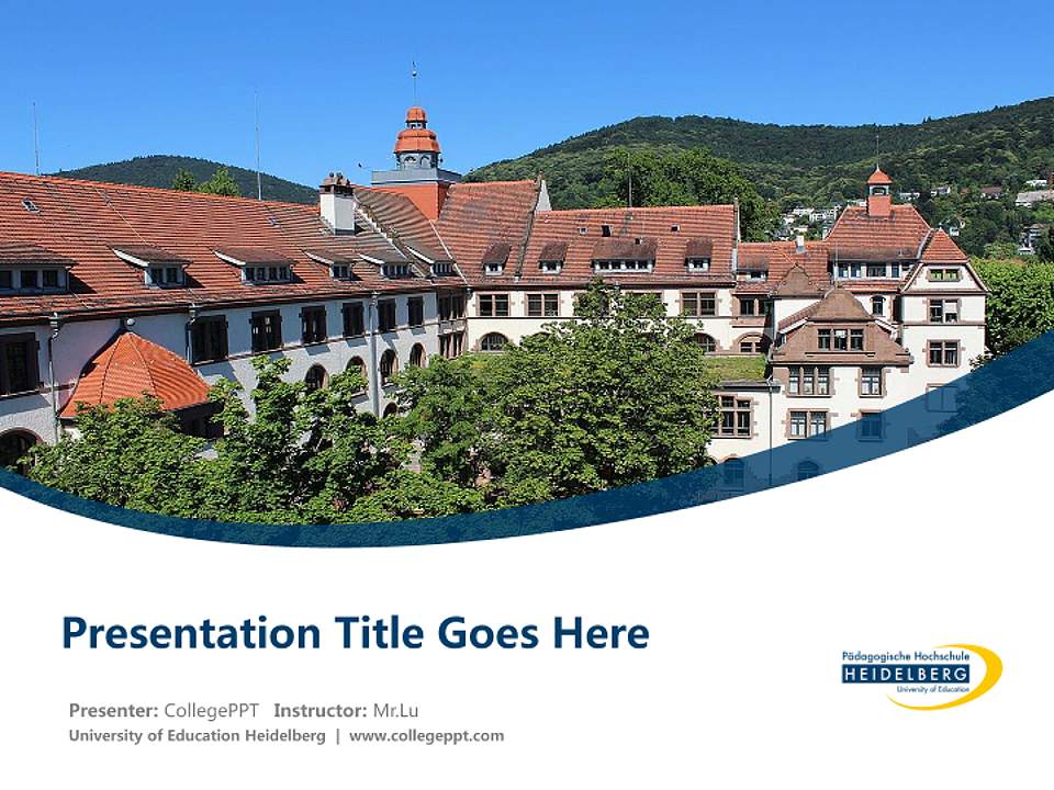 University of Education Heidelberg Course/Courseware Creation PPT Template4:3 ratio PPT effect preview image5
