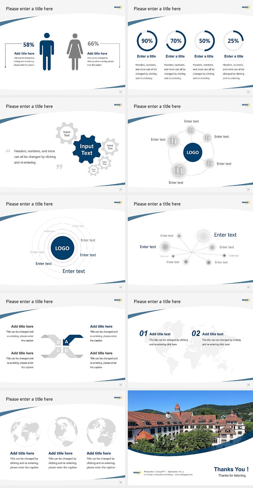 University of Education Heidelberg Course/Courseware Creation PPT Template4:3 ratio PPT effect preview image4