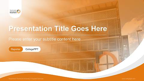 Rosenheim Technical University of Applied Sciences Lecture Sharing and Networking Event PPT Template
