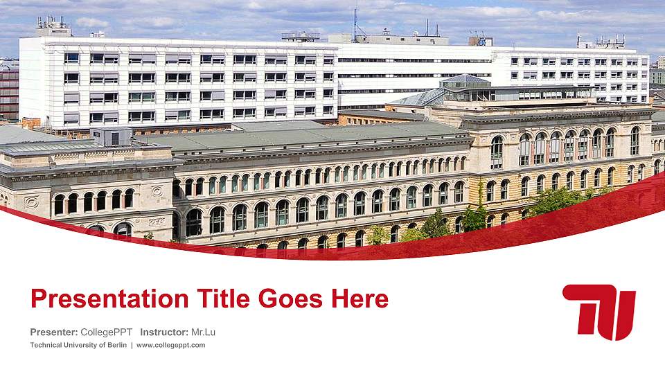 Technical University of Berlin Course/Courseware Creation PPT Template16:9 ratio PPT effect preview image1