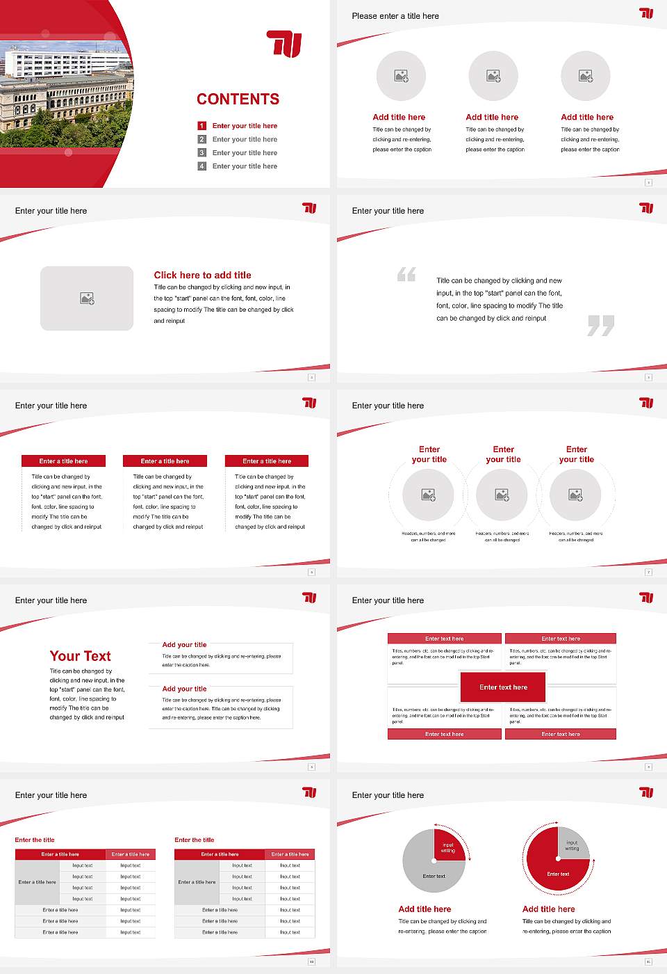 Technical University of Berlin Course/Courseware Creation PPT Template16:9 ratio PPT effect preview image2