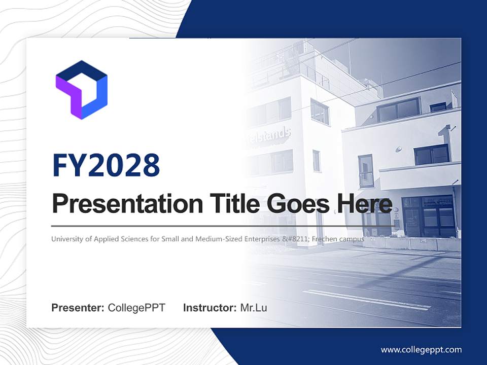 University of Applied Sciences for Small and Medium-Sized Enterprises – Frechen campus Academic Presentation/Research Findings Report PPT Template4:3 ratio PPT effect preview image5