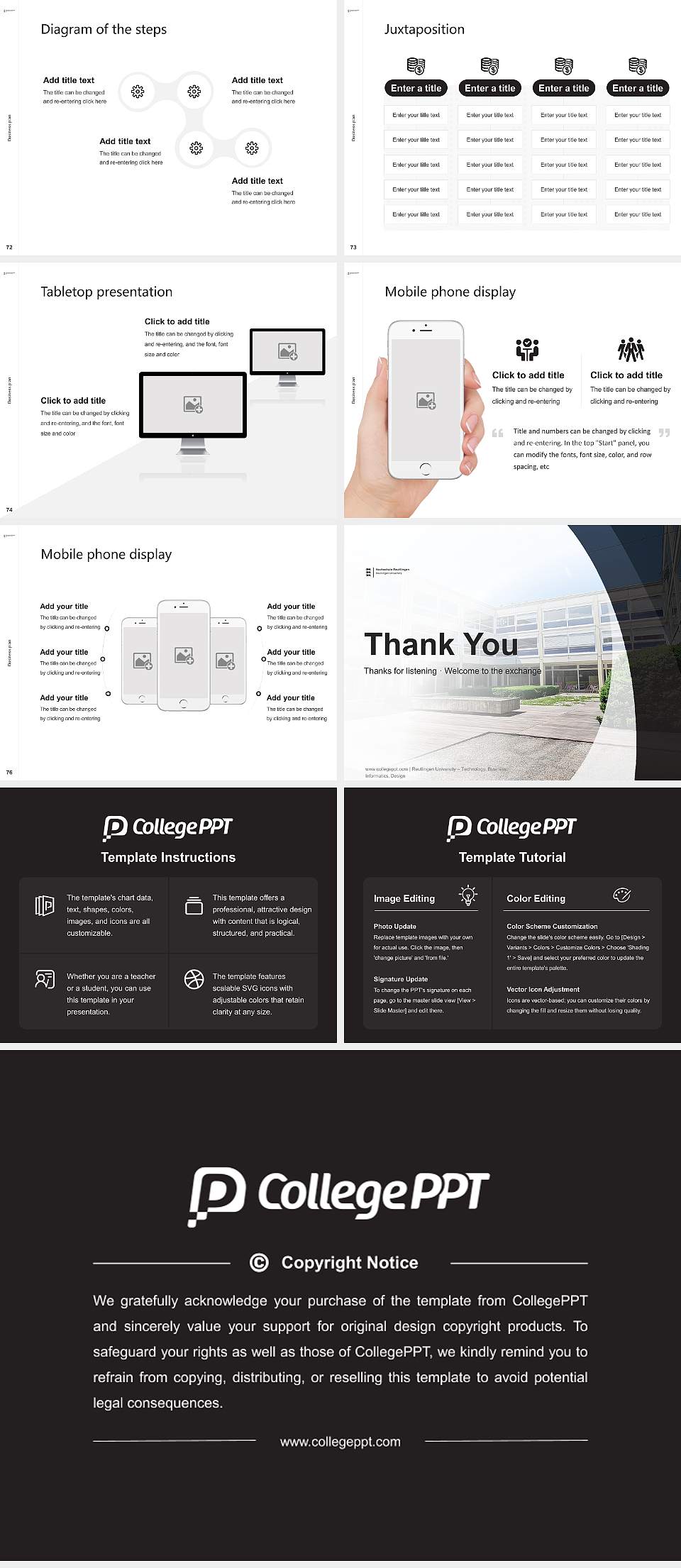 Reutlingen University – Technology, Business, Informatics, Design Competition/Entrepreneurship Contest PPT Template4:3 ratio PPT effect preview image9