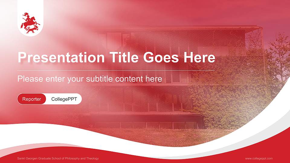 Sankt Georgen Graduate School of Philosophy and Theology Lecture Sharing and Networking Event PPT Template16:9 ratio PPT effect preview image